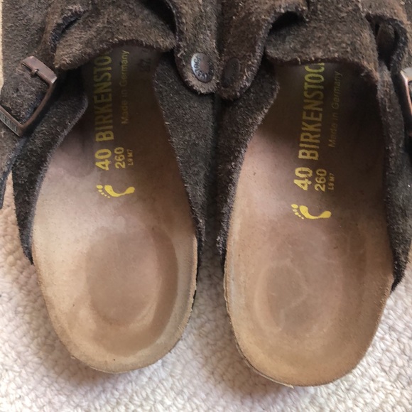 Birkenstock Boston Suede Clog Mocha Sz 40 N - Picture 4 of 9